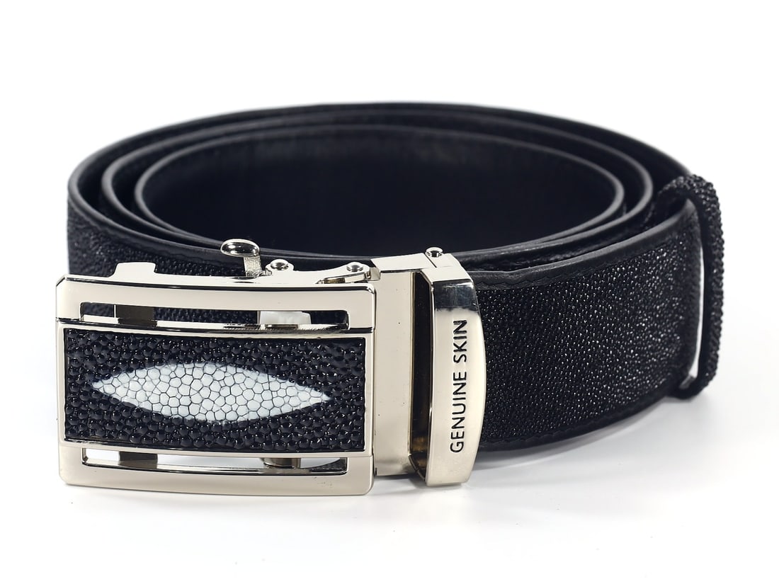 50" Length Genuine Stingray Skin Leather Belt Brand New (1 of 3)