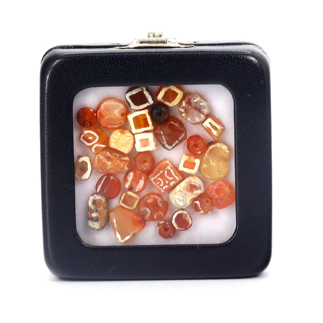 Antique vintage Indo Tibetan Etched Carnelian dzi Beads: 0.5-1mm Weight: 62.5 grams