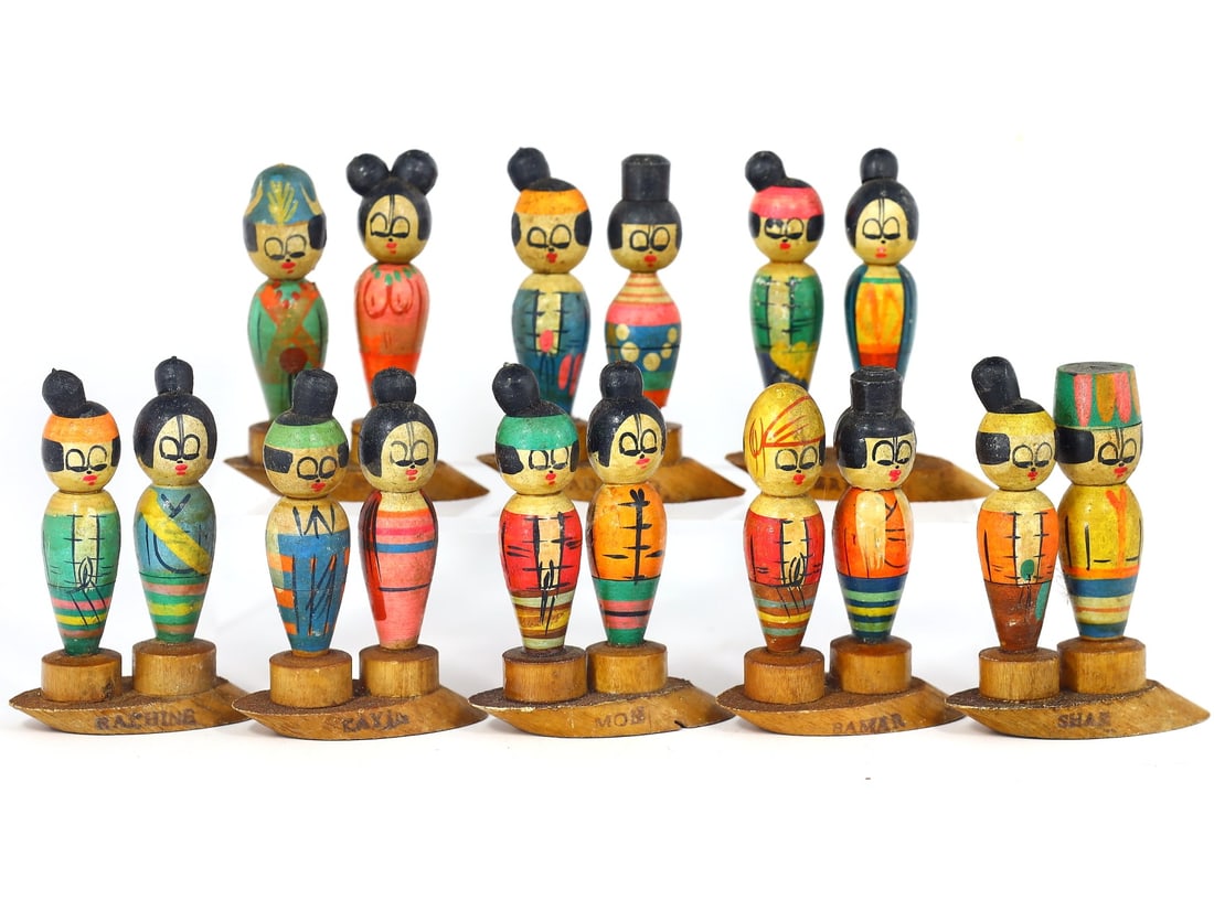 Collection of Vintage Bobble Heads Padaung Kayan Burma Myanmar (1 of 2)
