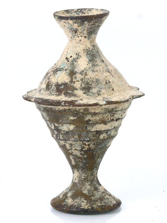 Ancient Western Asiatic Roman Bronze Unguentarium Cup Art Antique (1 of 4)