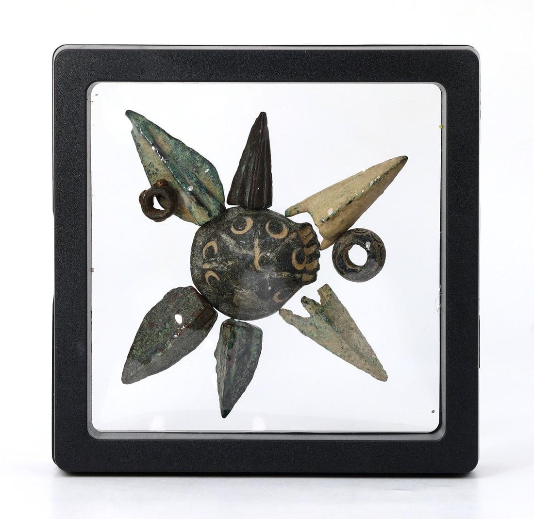 Collection of Ancient Roman Eygptian Antique Stone Carving & Bronze Arrowhead Artifacts (1 of 2)