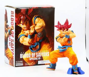 Dragon Ball Z Super Goku Son Super Saiyan Red Hair Action Figure PVC Collectible Model Toy: 18x14cm Weight: 233 grams