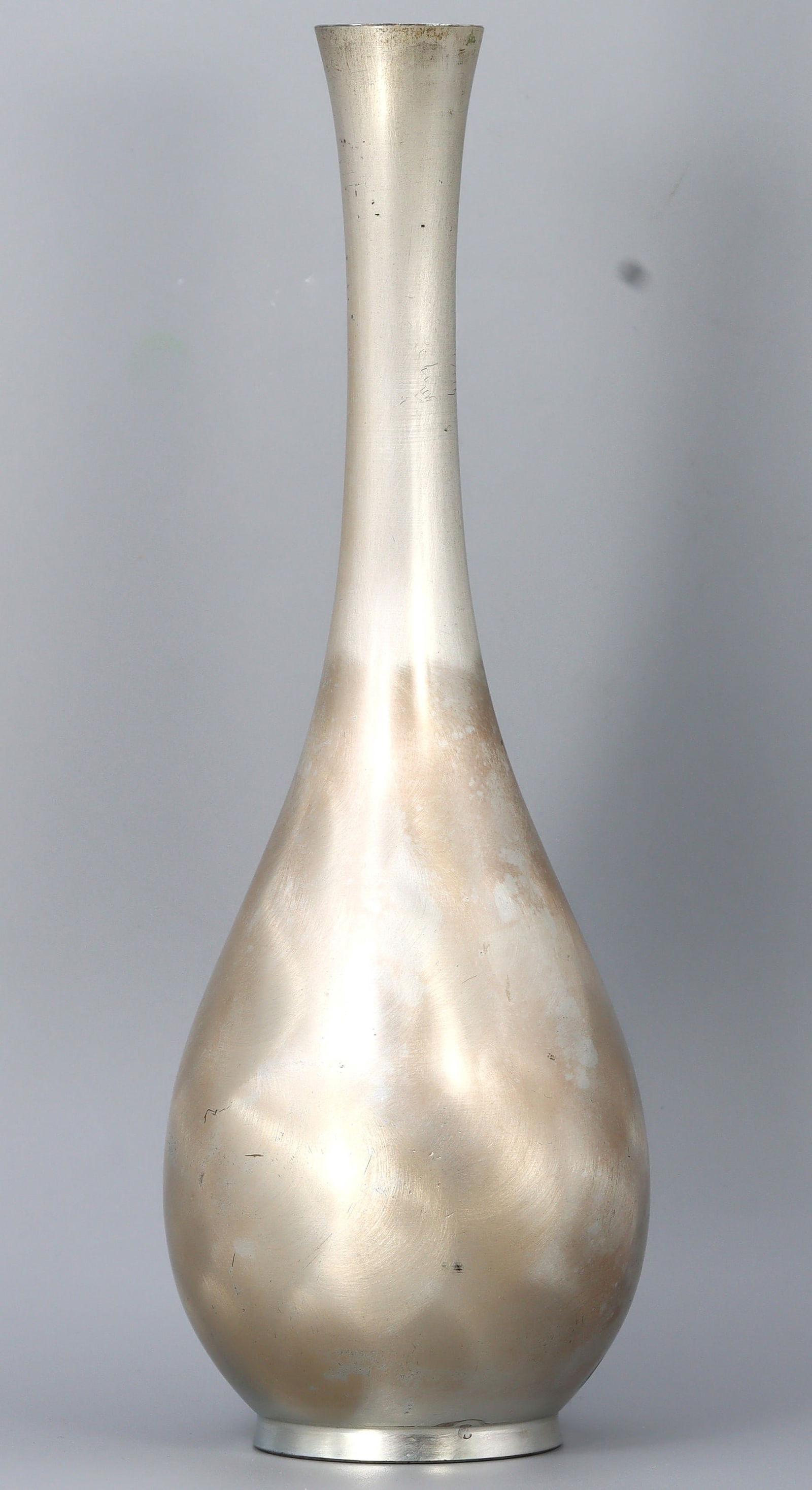 9" Japanese Crane Neck Tang style Gilt Flask, Flask Bottle, Metal Kabin: 23x7.5cm Weight: 320 grams