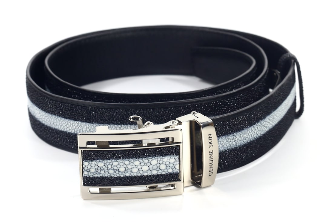 50" Length Genuine Stingray Skin Leather Belt Brand New (1 of 4)