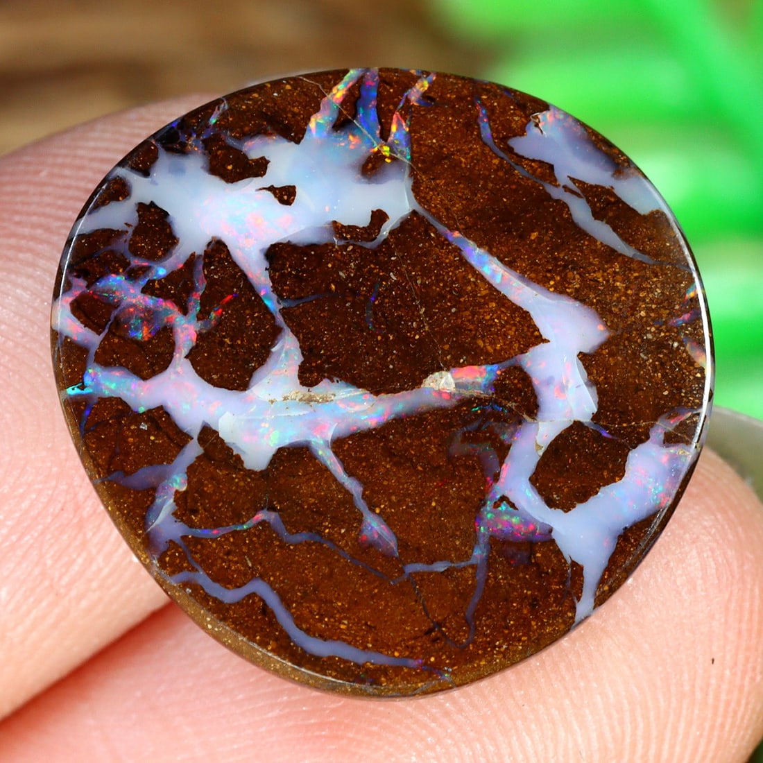 8.3Ct Australian Koroit Yowah Boulder Opal Cabochon: 17.9x17.4x2.9m Weight: 8.3 grams