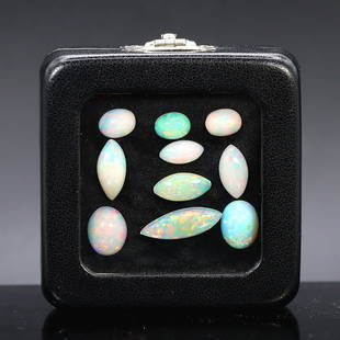 12.5Ct Natural Ethiopian Welo Opal Box Lot: 17.5x6mm Weight: 12.5Ct