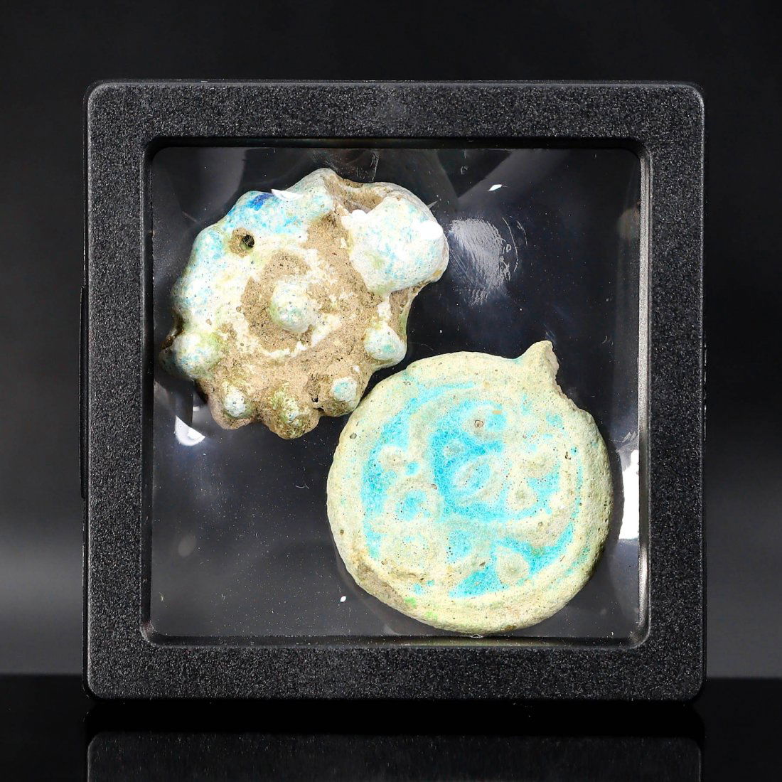 Two Real Ancient Egyptian Faience Amulet Locket Collection (1 of 3)