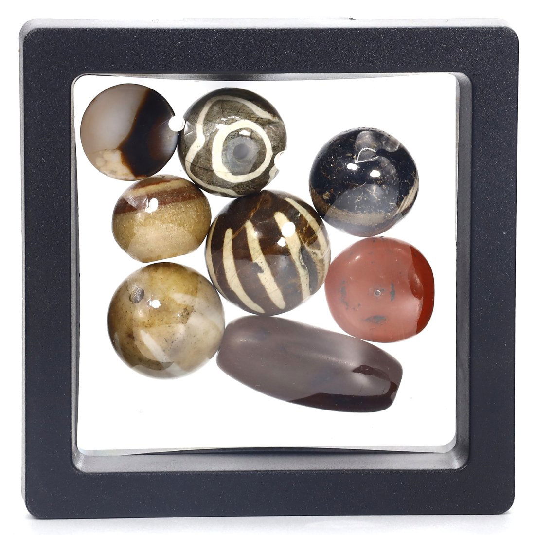 Collection of Old Tibetan Banded Agate Carnelian Beads (1 of 2)