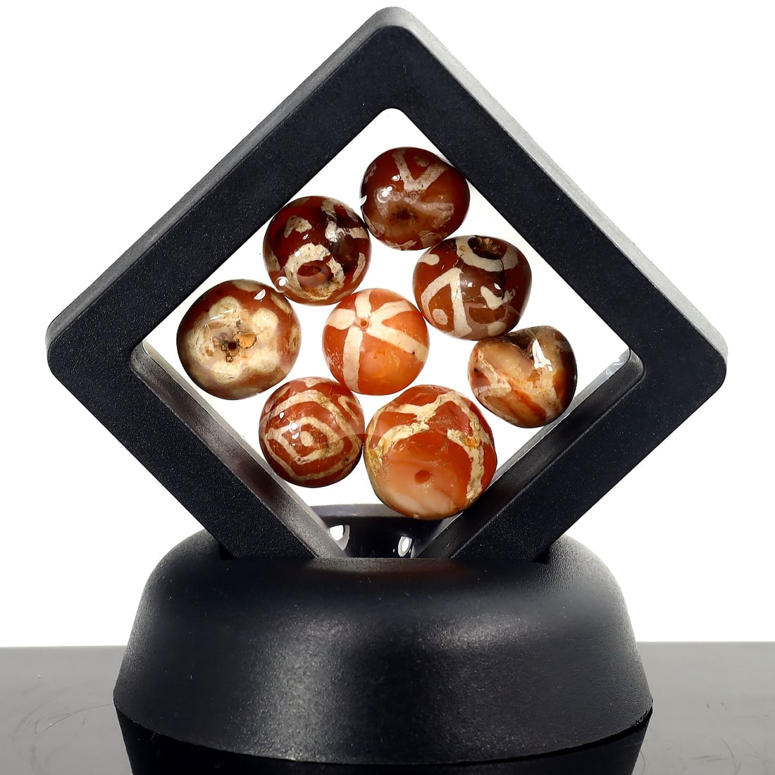 Old Vintage Indo Tibetan Etched Carnelian dzi Beads (1 of 3)