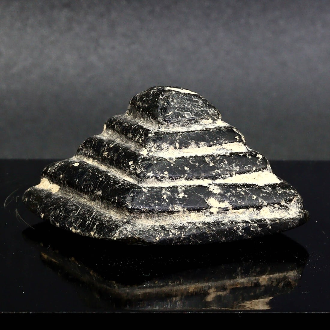 Ancient Egyptian Rare Black Steatite Pyramid Sculpture Ornament (1 of 2)