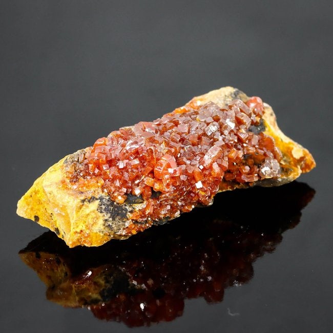 Intense Reddish Brown Vanadinite Mineral Crystal Clusters from Morocco Specimen Collection (1 of 3)