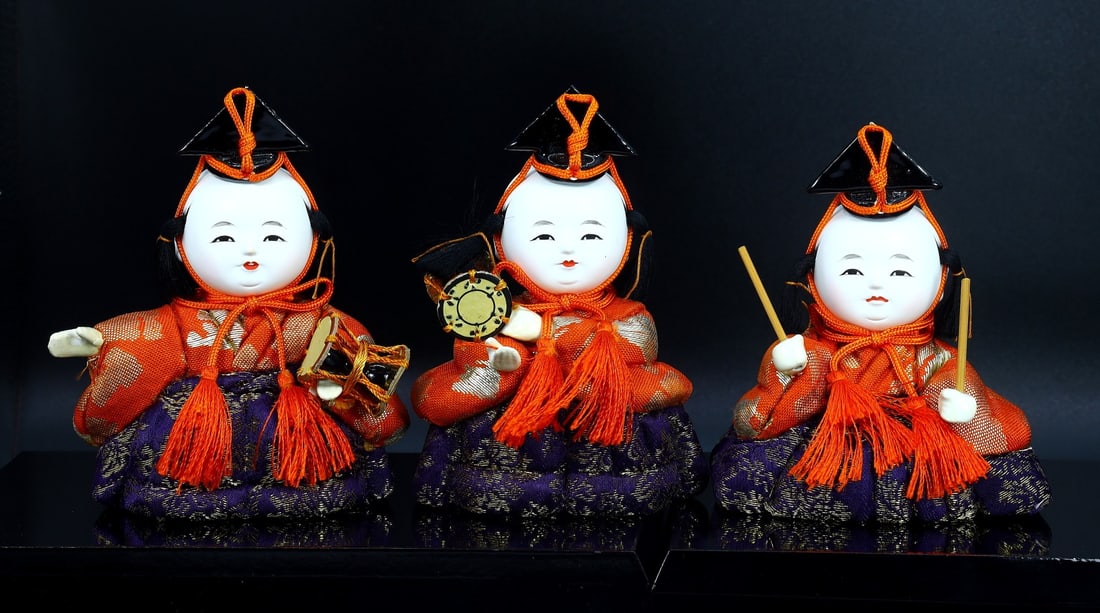 Three Vintage Japanese Kokeshi Dolls (1 of 2)