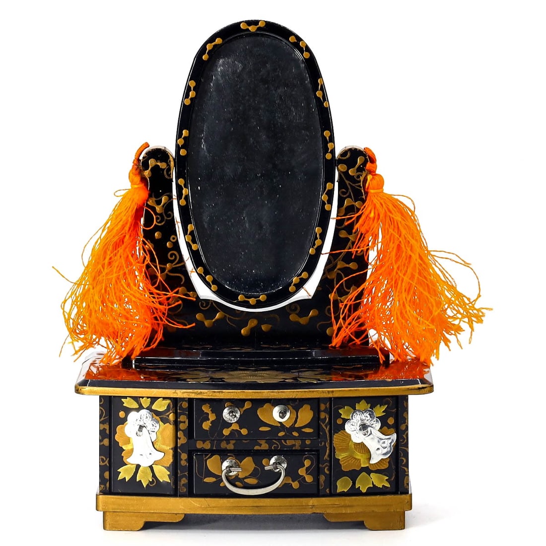 Vintage Japanese Hina Doll Dresser Mirror Stand Hinamatsuri Girls Day Decoration: 14.5x10cm Weight: 121 grams