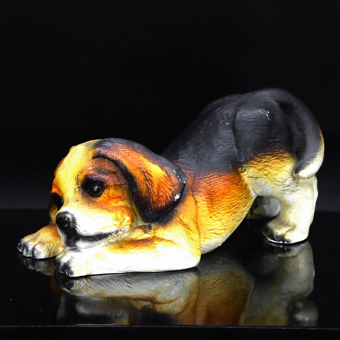 Vintage Japanese Beagle Dog Ceramic Figurine (1 of 3)