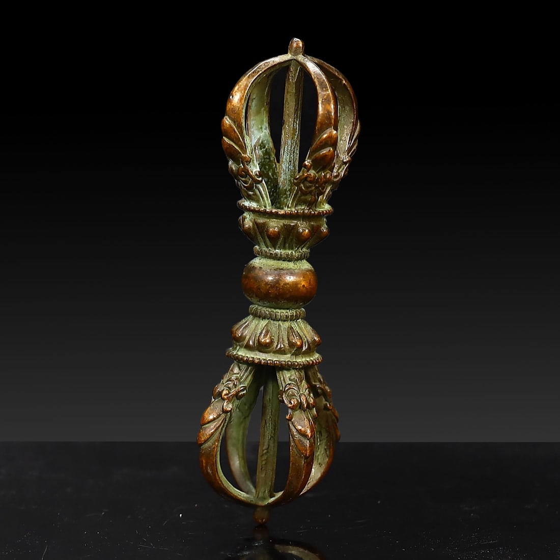 Tibetan Ritual Rare Thunderbolt Buddhism Bajra Bronze: 9.5x2.5cm Weight: 77 grams