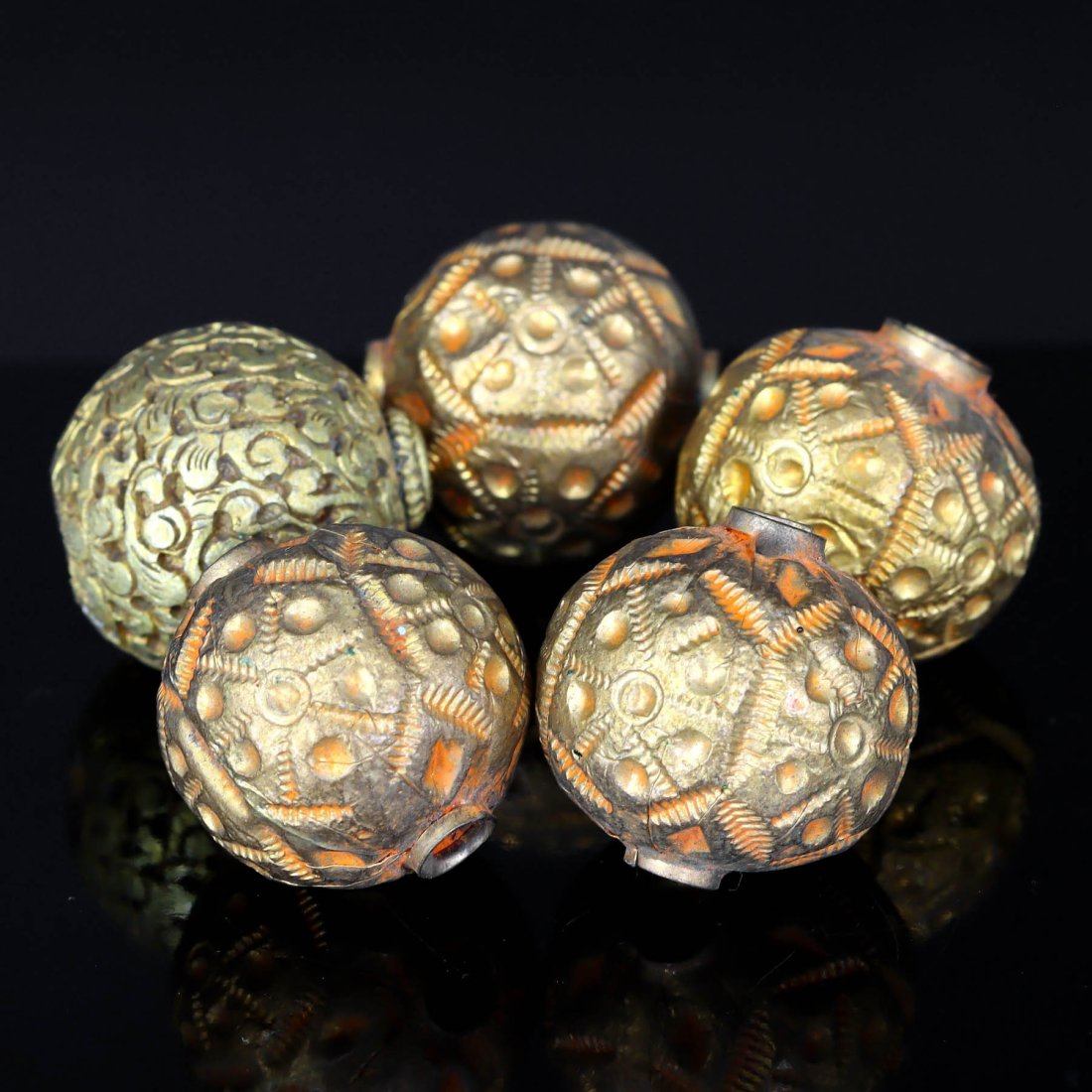 Vintage Mid Century Middle Eastern Gilt Silver Islamic Art Beads (1 of 2)