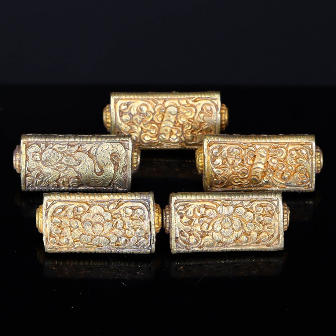 Vintage Mid Century Middle Eastern Gilt Silver Islamic Art Beads (1 of 2)