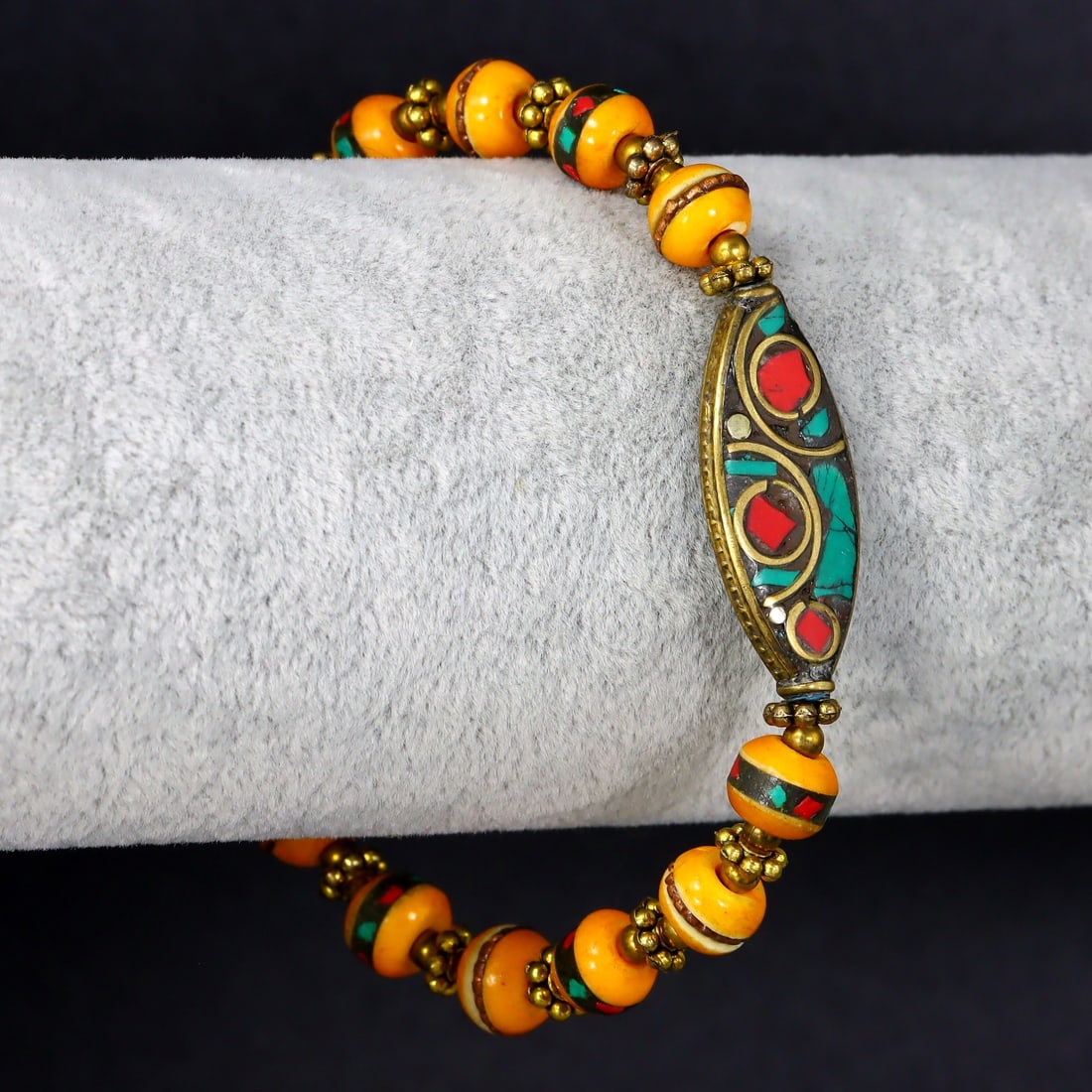 Vintage Traditional Himalayan Tibetan Beaded Bracelet (1 of 2)