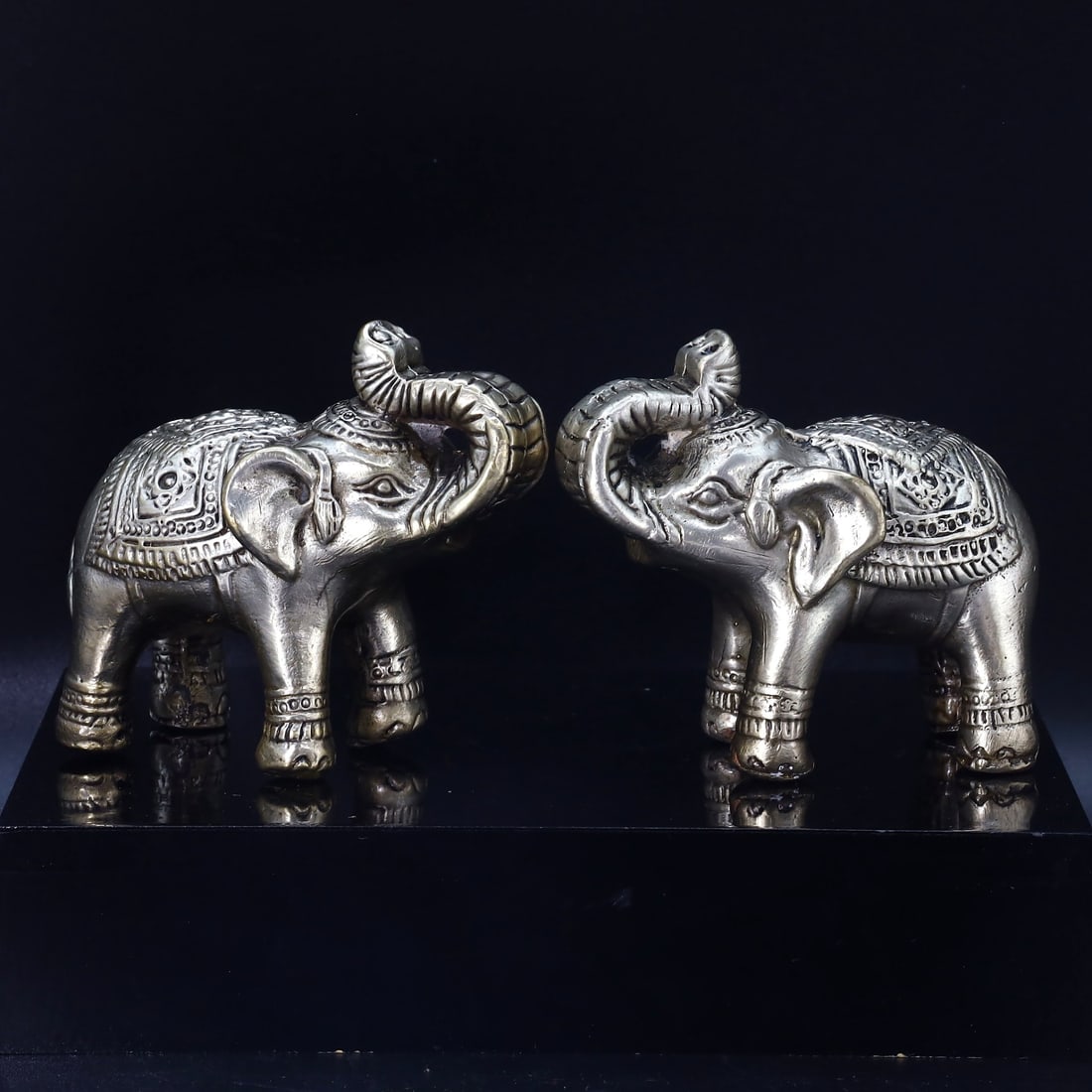 Two Vintage Southeast Asian Silver Elephant Figurines (1 of 5)