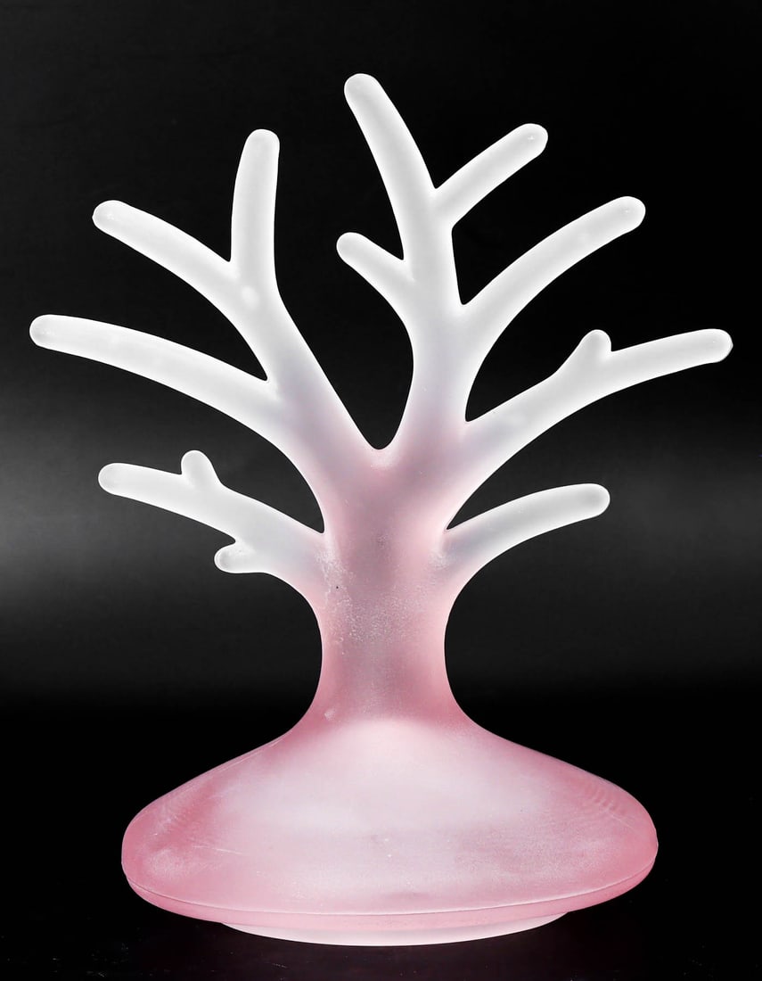 Vintage Frosted Glass Jewelry Tree Gorgeous Jewelry Display (1 of 4)