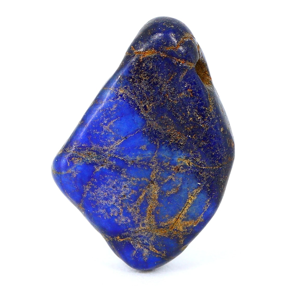 Ancient Lapis Lazuli Bead, Roman Empire (27 BC - 476 AD): Dimension: 13x8.7mm "Journey Through Time: Ancient Bronze Age Beads, Sculpture, and Ornaments, Featuring Himalayan Tibetan Agate Carnelian Dzi Beads" Unearth the timeless allure of ancient beads, scul