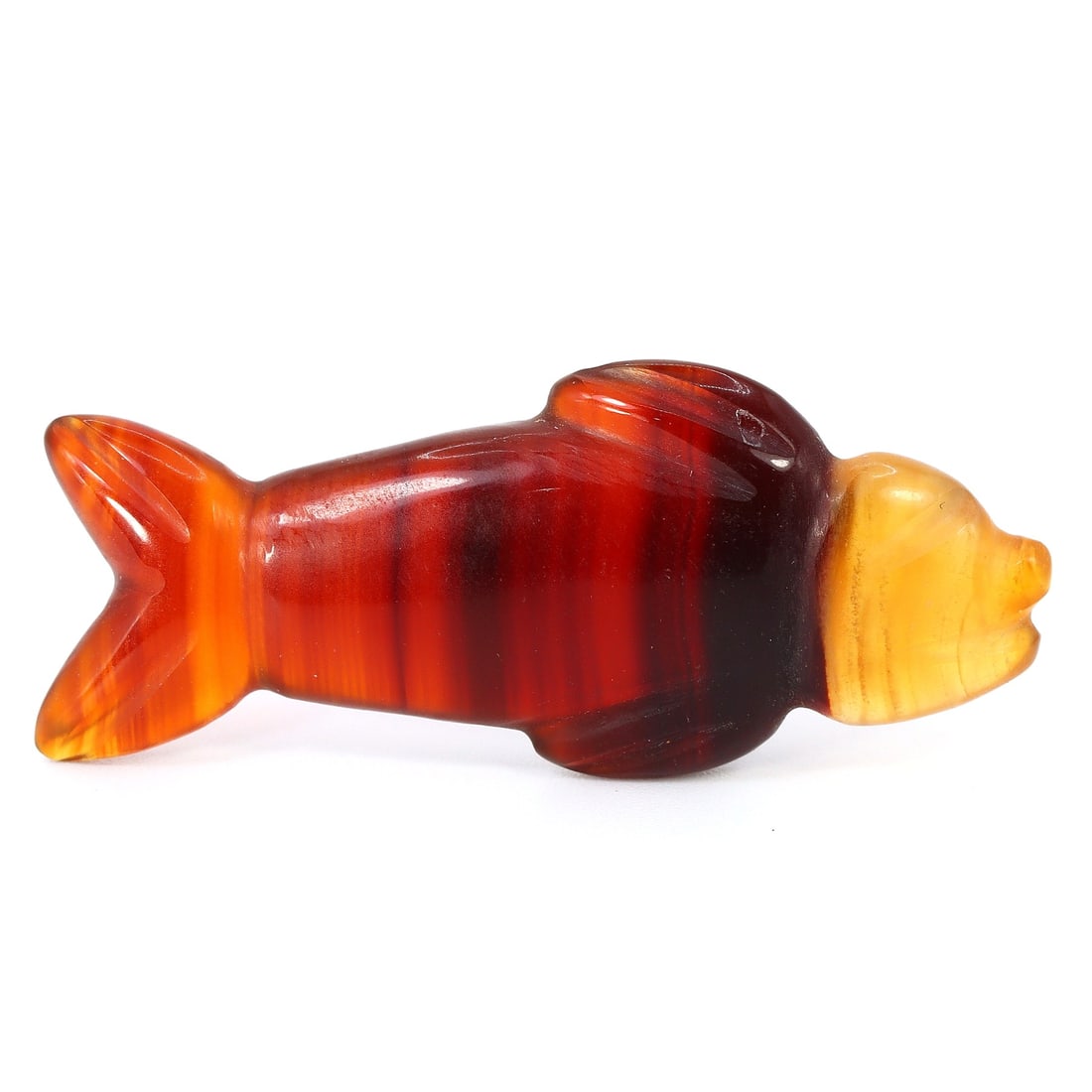 Ancient Carnelian Agate Fish Shaped Zoomorphic Bead, Burma (1stC AD - 11thC AD) (1 of 3)