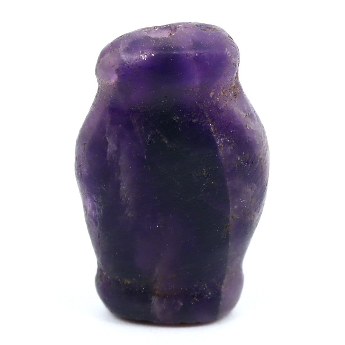 Antique Collared Amethyst Bead, Ghana Empire (600 AD - 1300 AD): Dimension: 15x9.6mm "Journey Through Time: Ancient Bronze Age Beads, Sculpture, and Ornaments, Featuring Himalayan Tibetan Agate Carnelian Dzi Beads" Unearth the timeless allure of ancient beads, scul