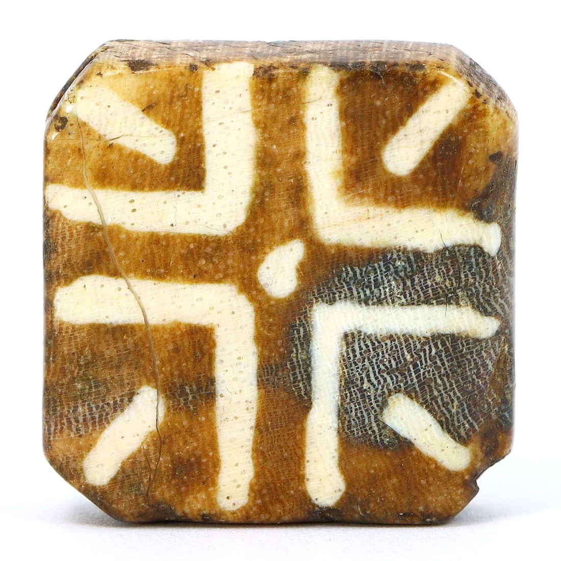 Antique Etched Pumtek Palm Wood Bead, Ancient Pyu Burma (15thC AD - 18thC AD) (1 of 4)