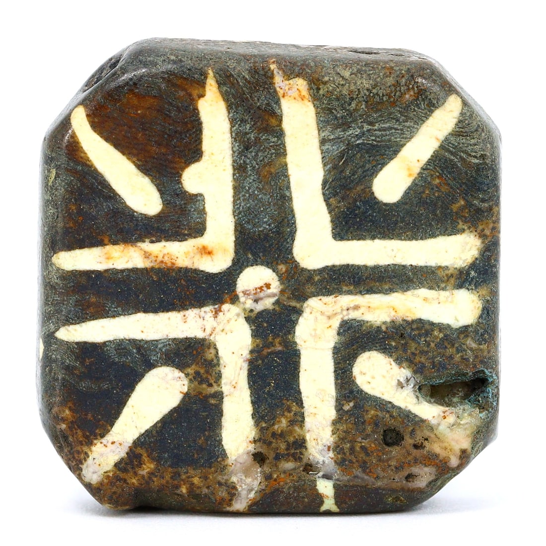 Antique Etched Pumtek Palm Wood Bead, Ancient Pyu Burma (15thC AD - 18thC AD) (1 of 4)