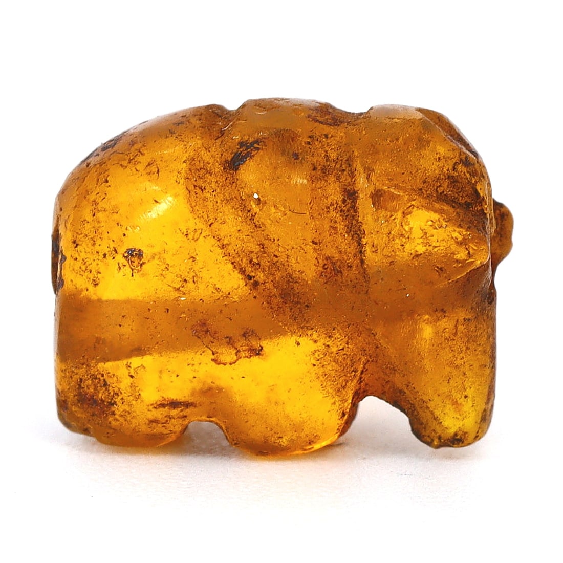 Ancient Citrine Elephant Zoomorphic Bead, Burma (1stC AD - 11thC AD): Dimension: 10x5.4mm "Journey Through Time: Ancient Bronze Age Beads, Sculpture, and Ornaments, Featuring Himalayan Tibetan Agate Carnelian Dzi Beads" Unearth the timeless allure of ancient beads, scul