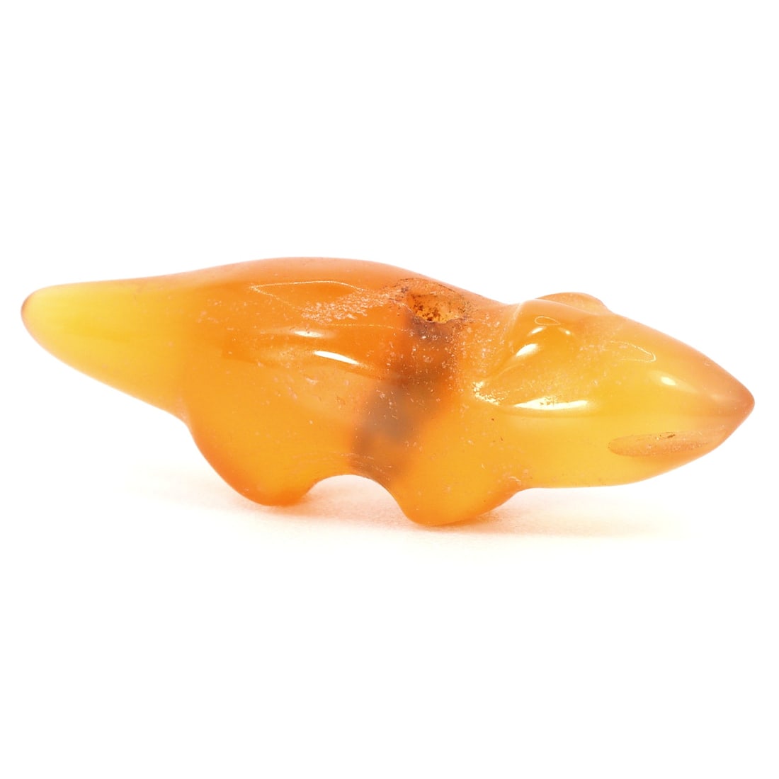 Ancient Carnelian Agate Crocodile Zoomorphic Bead, Burma (1stC AD - 11thC AD) (1 of 4)