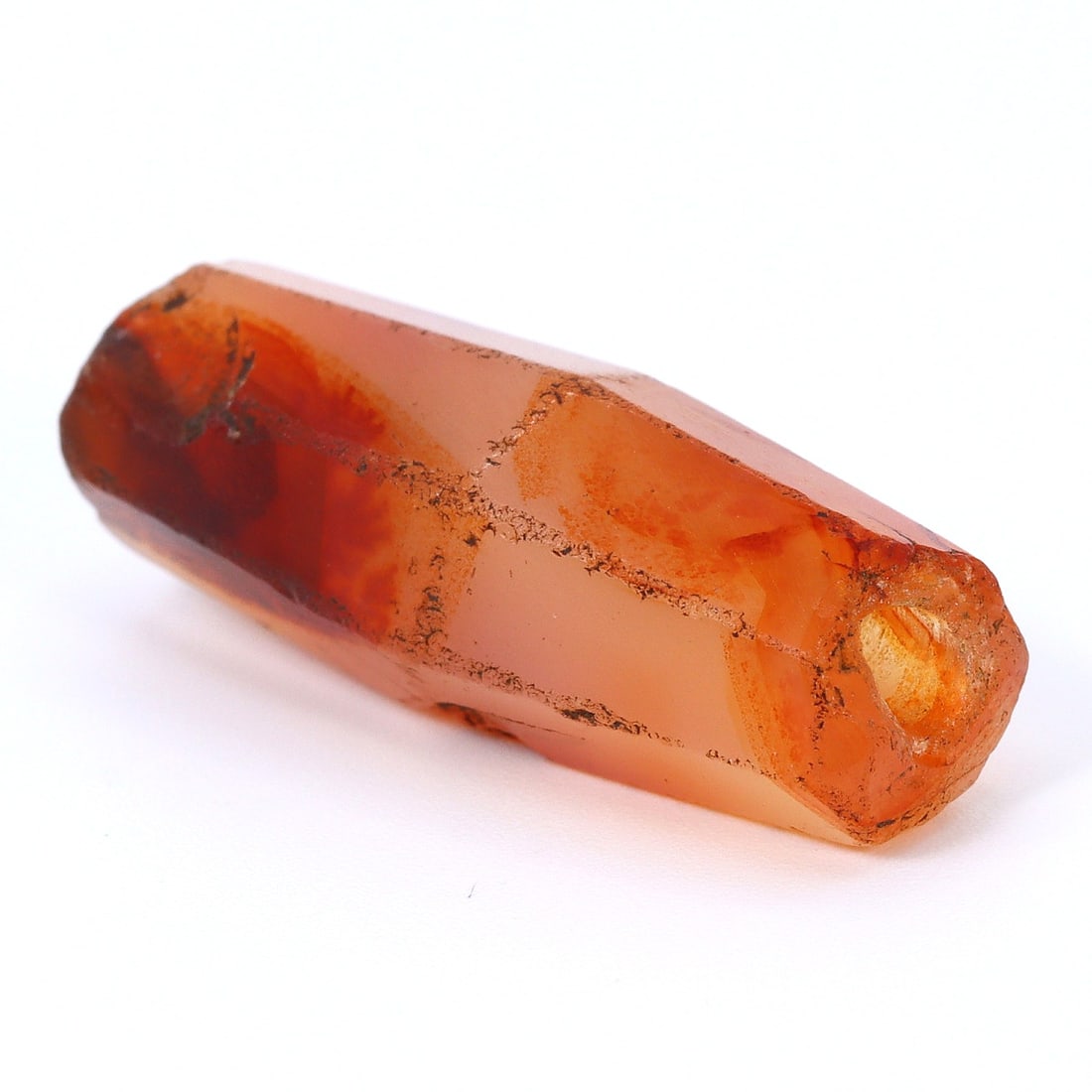 Antique Idar-Oberstein Carnelian Bead, Germany (1850 AD - 1900 AD): Bead Dimension: 25.3x9.7mm in size Discover the Timeless Beauty of Ancient Beads with Thousand Planet Auction House Beneath the sands of history lie treasures that transcend time-ancient beads that be