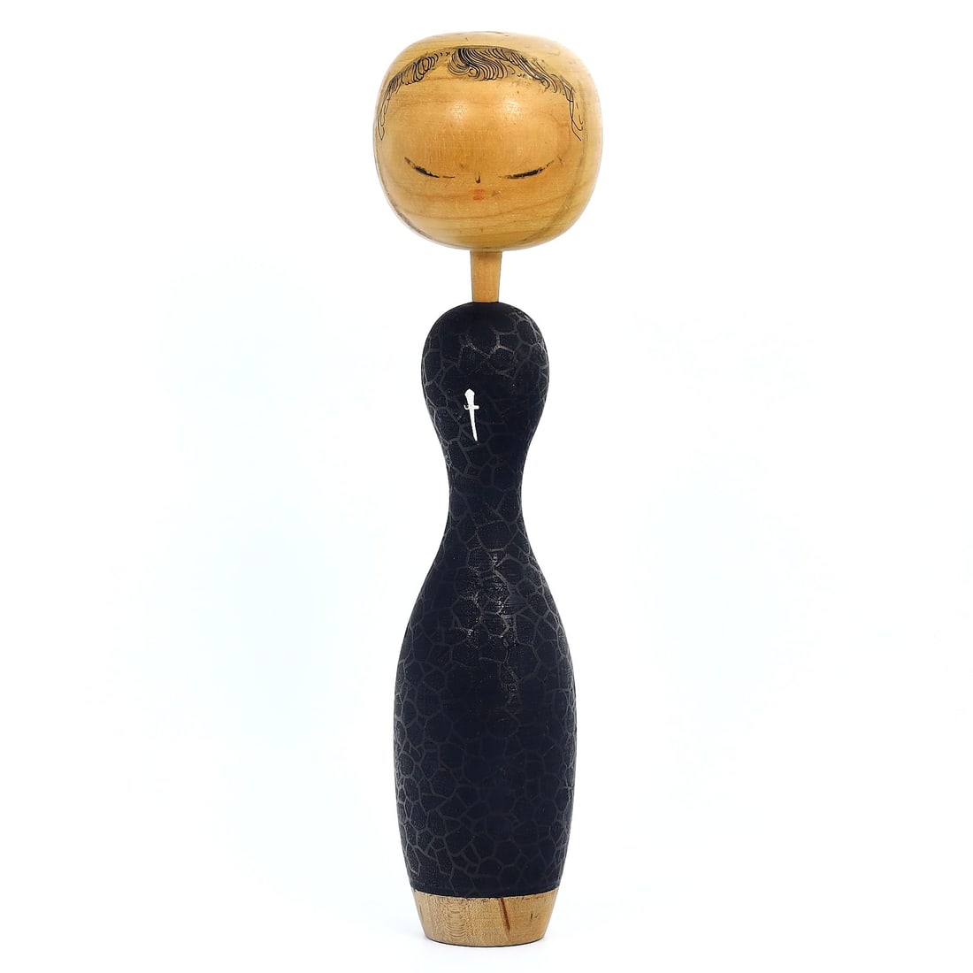 Unique Wooden Figurine with Crackled Finish: A Rustic Statement of Artistry (1 of 4)