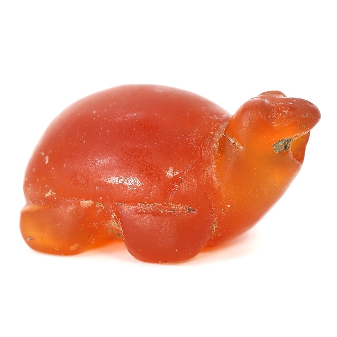 Ancient Artistry: Zoomorphic Bead from Southeast Asia (1st - 9th century CE): Dimension: 19.6x14mm Rarity Level: Highly Rare Highly Rare: Given its intricate craftsmanship from the Pyu Civilization and the uniqueness of its material. Introduction: Delve deep into the wonders of