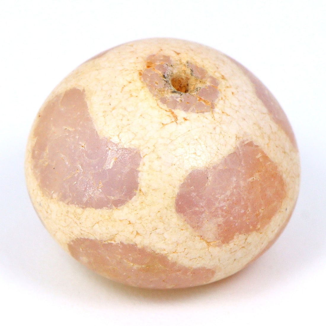 Pyu Dynasty's Legacy: Etched Carnelian Bead, 2nd Century BCE - 9th Century CE: Dimension: 10.5x8.5mm Rarity Level: Highly Rare This bead, stemming from the Pyu era, represents a unique piece of history from an ancient civilization that existed nearly two millennia ago. Estimate: