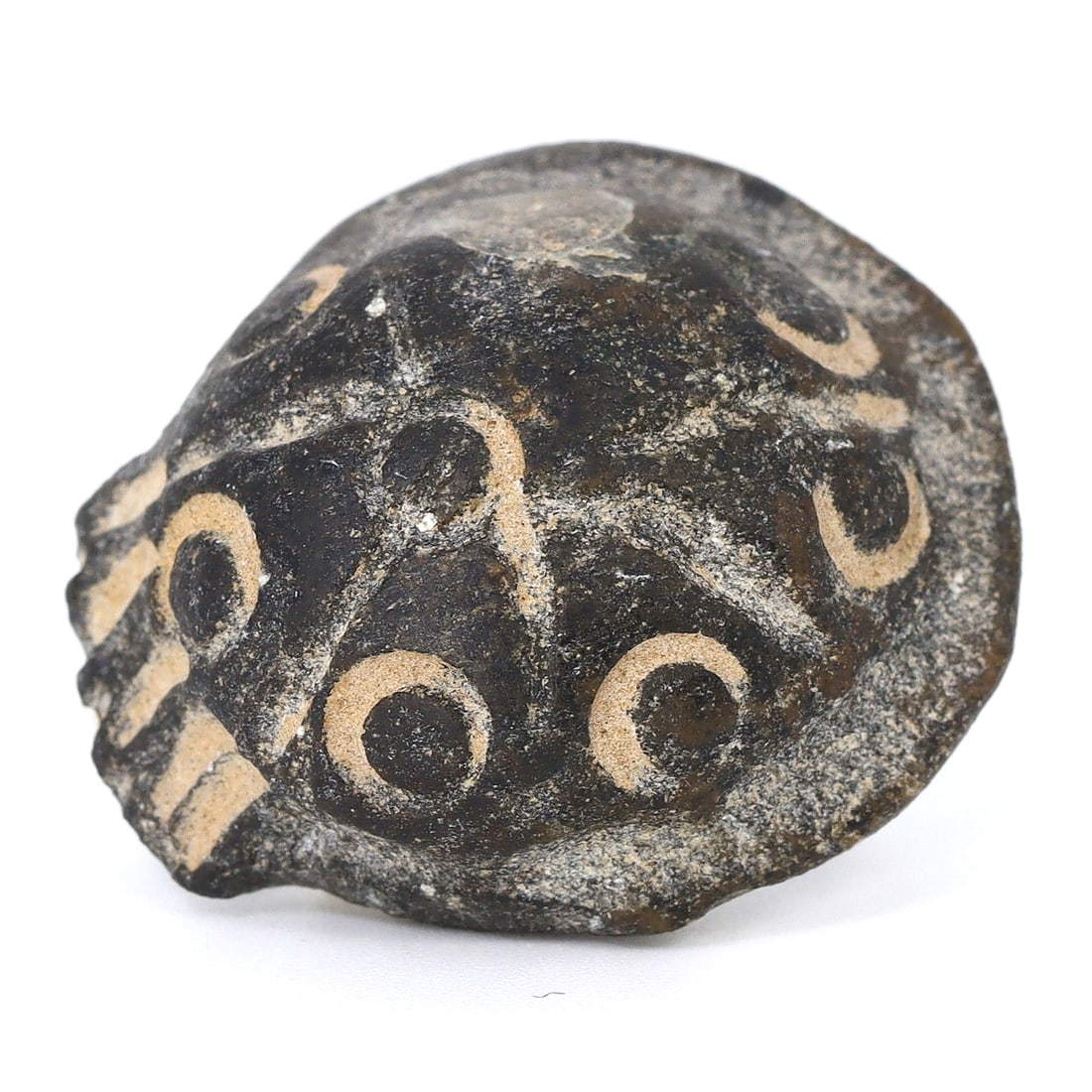 Ancient Greco-Bactrian Stone Hat: Marked with Symbolic Eyes (3rdC BC-2ndC BC) (1 of 4)