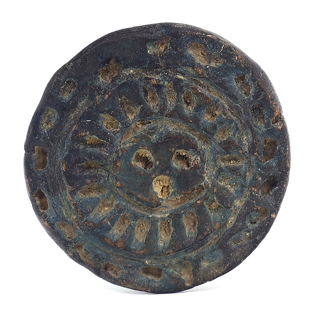 Ancient Greek Terracotta Pottery Stamp: Emblem of Archaic Artistry (8thC BC-6thC BC) (1 of 2)