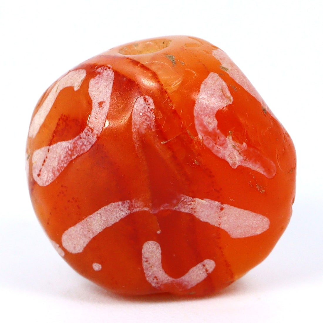 Ancient Etched Carnelian Bead from the Indus Valley Civilization (2600-1900BC) (1 of 4)