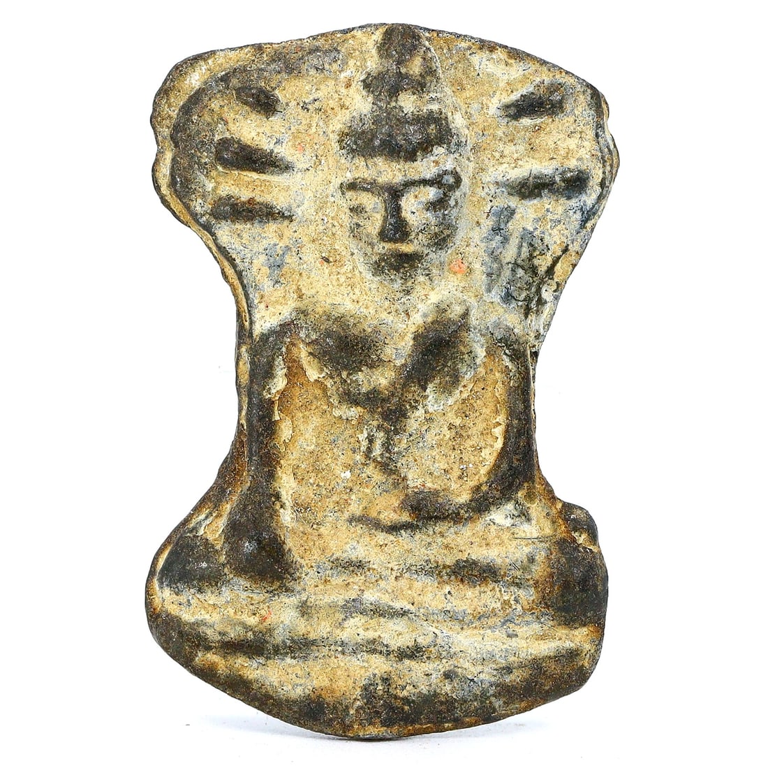 Southeast Asia Buddha Image Plaque: Antique Embodiment of Spiritual Elegance Circa 15th-17th century (1 of 2)