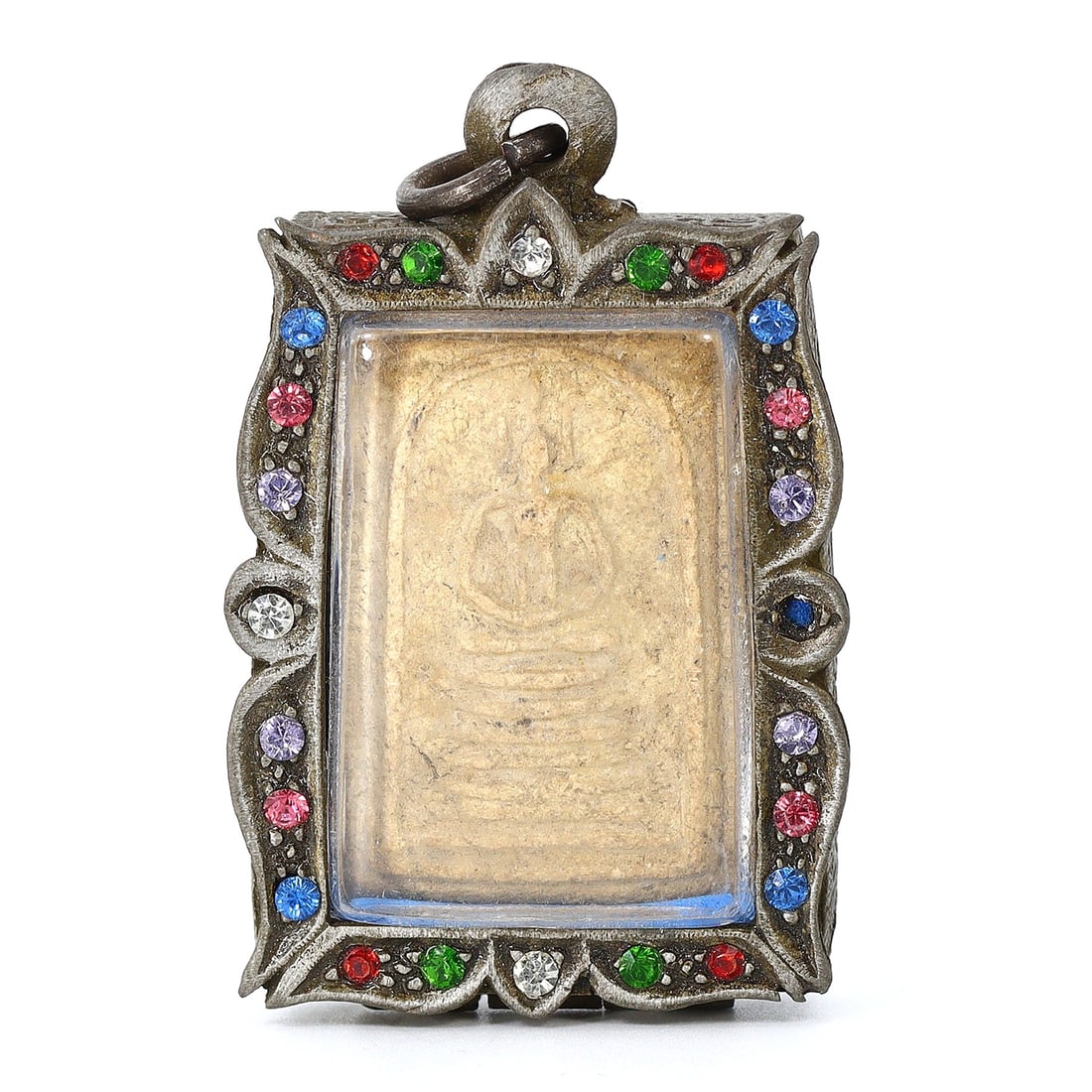 Antique Southeast Asian Buddha Amulet in Vintage Thai Casing (circa early 20th Century) (1 of 2)