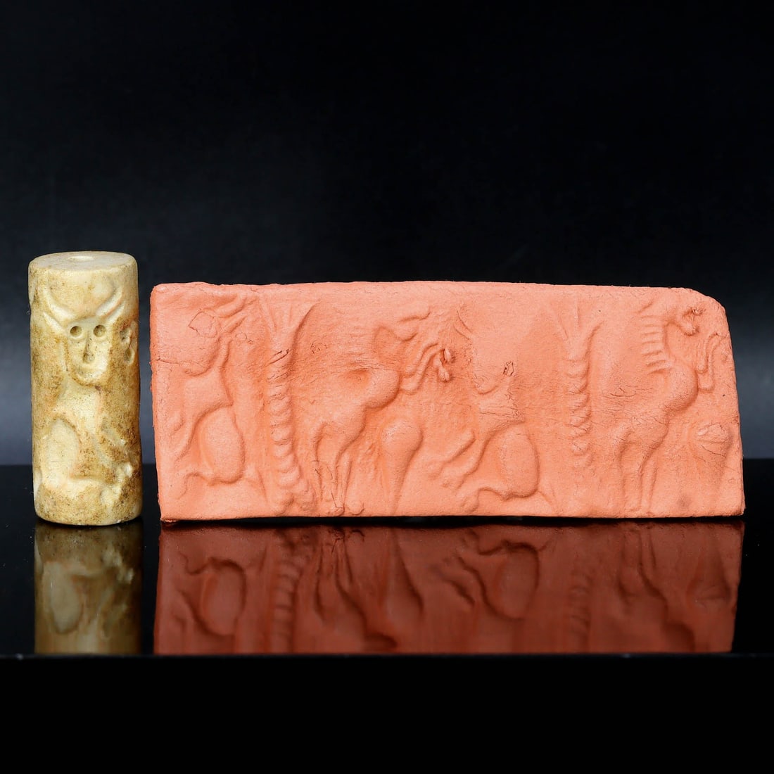 Ancient Mesopotamian Limestone Cylinder Seal: Mesopotamian Mastery (2500-2000BC) (1 of 4)