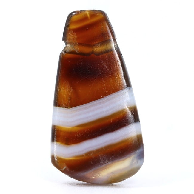 Ancient Banded Agate Drop Pendant Bead: Exquisite Artifact of the Roman Empire (27 BC-330 AD) (1 of 4)