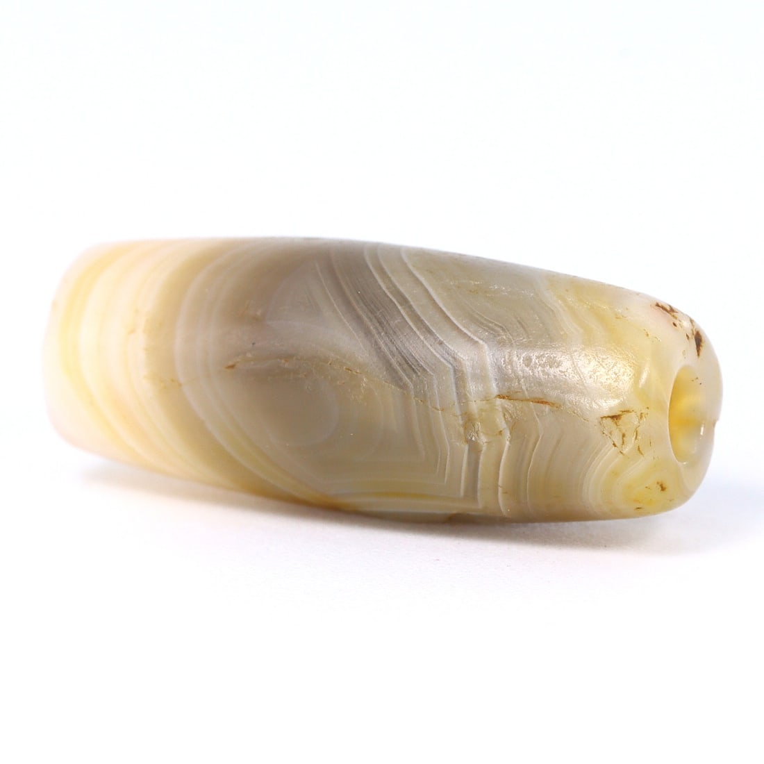 Authentic Ancient Tibetan dZi Bead Himalayan Silk Road's Bicone Agate Bead Amulet Pre-500 BC (1 of 4)