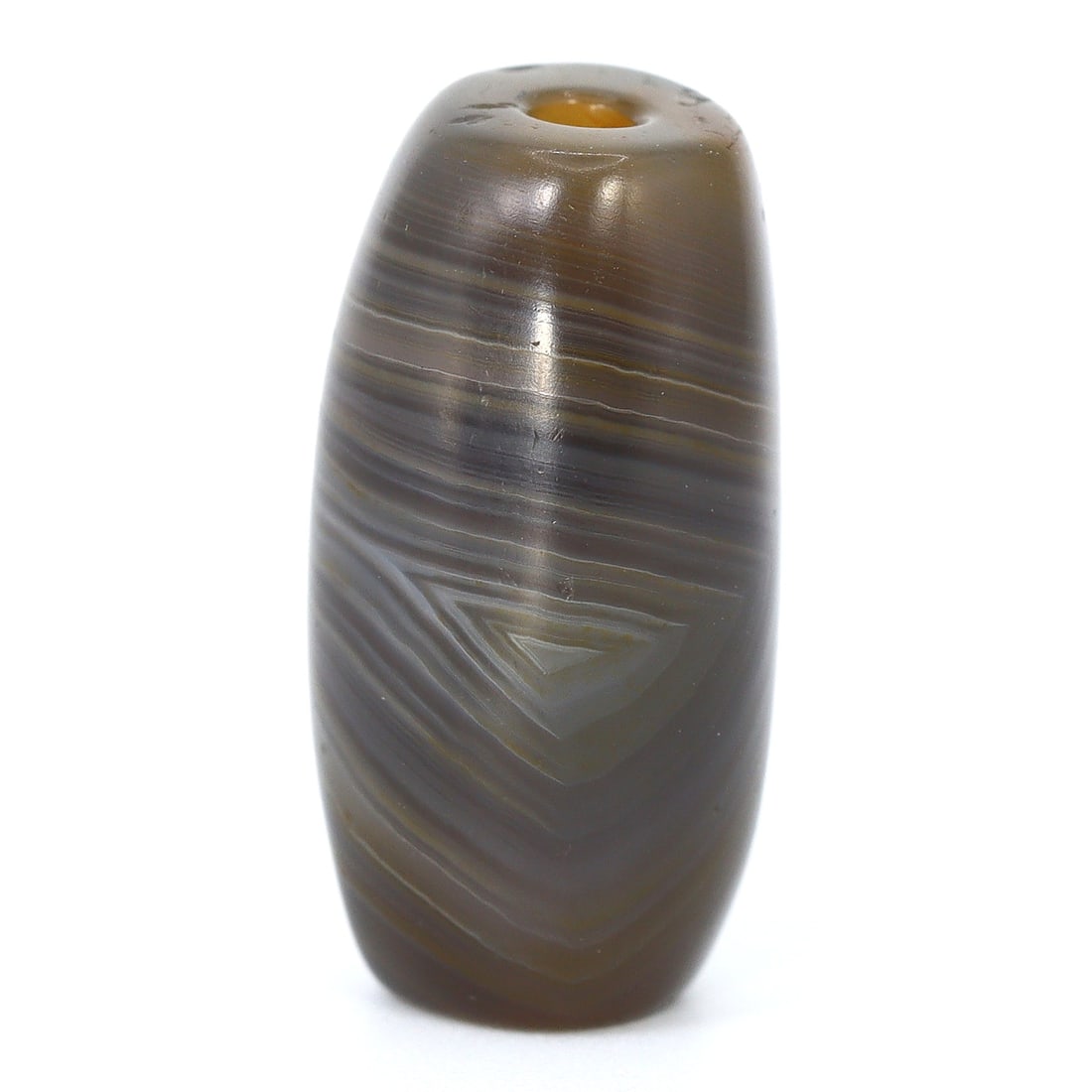 Authentic Ancient Tibetan dZi Bead Bicone Agate Amulet, Silk Road Era (c. 800-300 BC) (1 of 4)