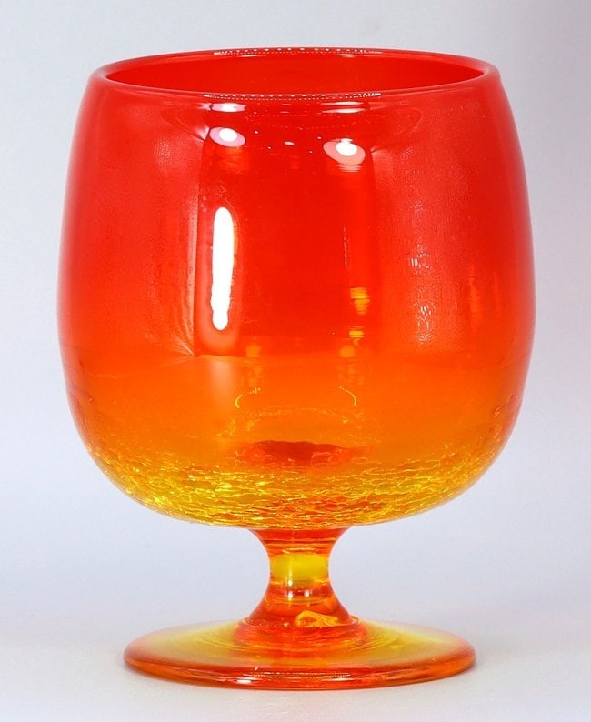 Modern Red Ombre Glass Goblet with a Lustrous Finish (1 of 3)