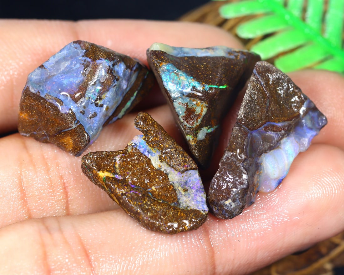 Australian Boulder Opal Rough: Mesmerizing Spectrum of Nature's Palette (1 of 3)