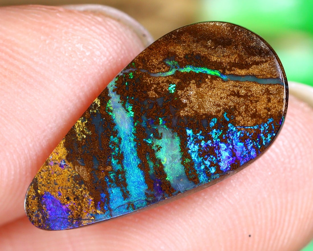 Australian Koroit Matrix Boulder Opal: Vibrant Tapestry of Nature's Brilliance (1 of 3)