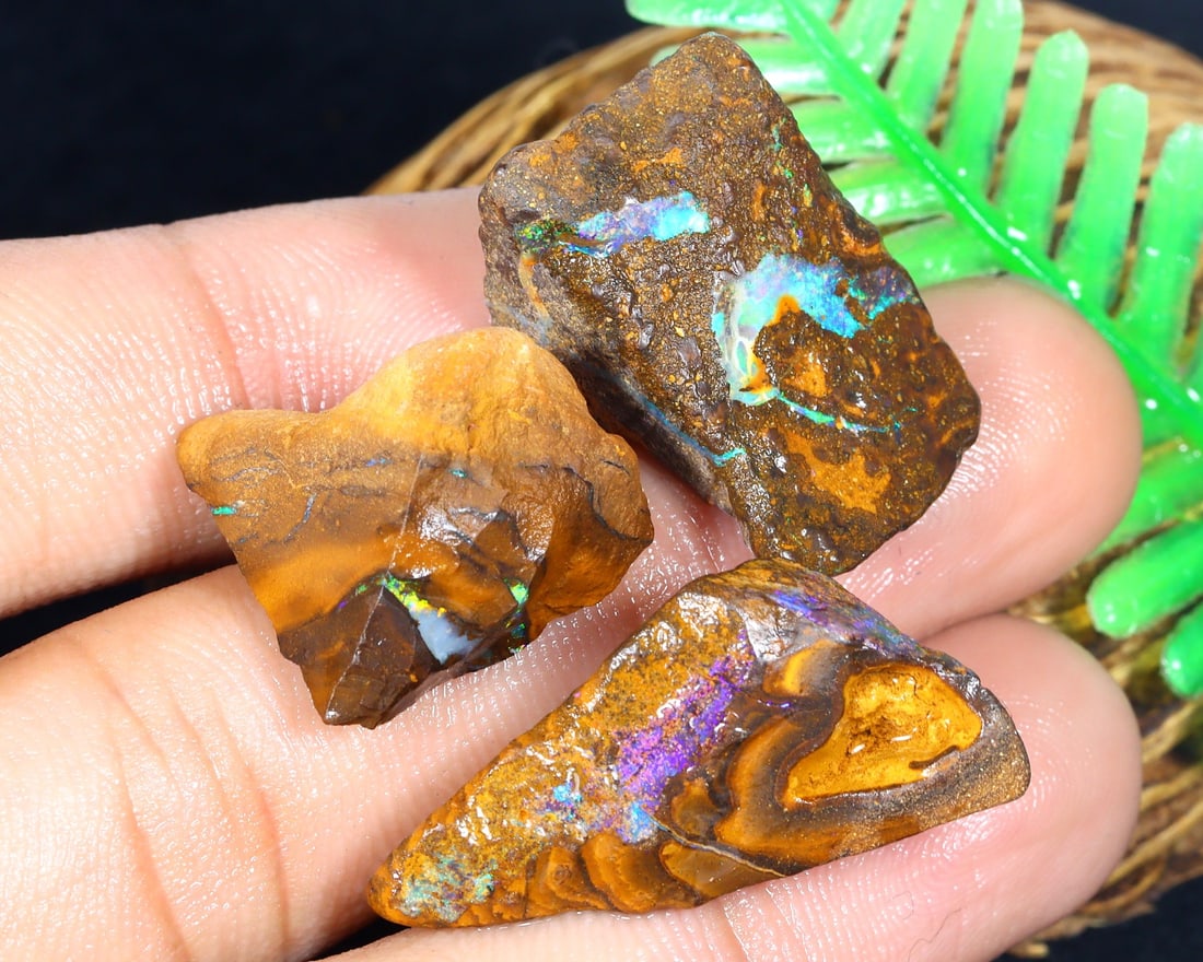 Australian Boulder Opal Rough: Mesmerizing Spectrum of Nature's Palette (1 of 2)