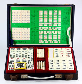 Handcrafted Wooden Mahjong Game