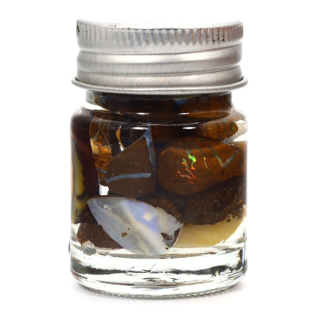 Australian Boulder Opal Rough: Mesmerizing Spectrum of Nature's Palette: Dimension: 4.5x3 cm Weight: 67 grams Estimate:$250-$450 In recent auctions, Australian Boulder Opals, especially in their rough form, have captured the fascination of many collectors. An analogous spe